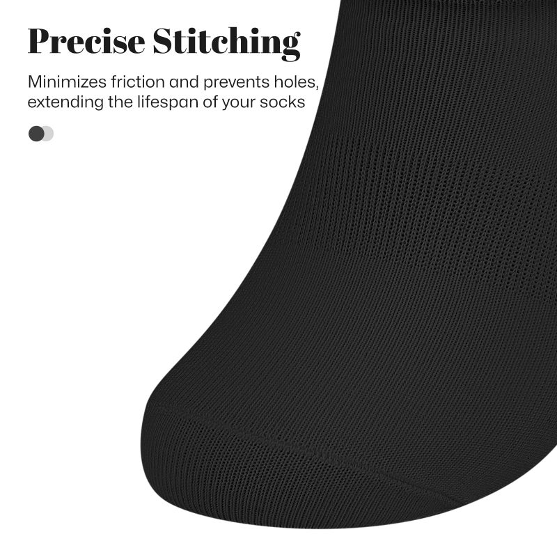wernies No Show Socks, Women Short Black Low Thin Non Slip Invisible Loafer Ankle Low Cut Socks - Image 5